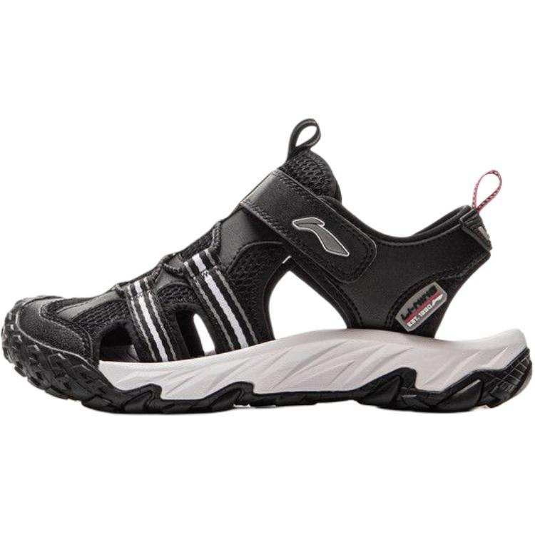 Li-Ning YOUNG Li Ning YOUNG Sportlife Slip Resistant Abrasion Resistant Low top Children's Sandals Black Kids'
