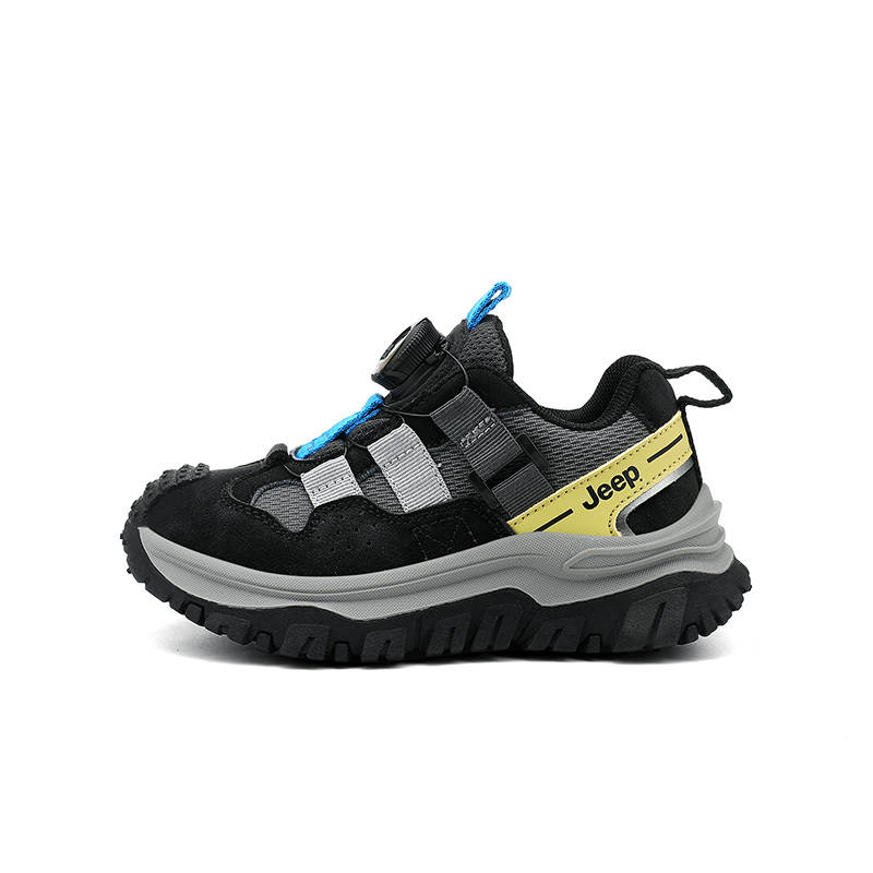 Jeep Synthetic Leather Low top Kids' Running Shoes Black Kids'
