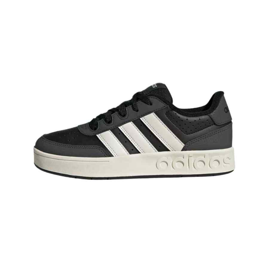 Adidas Adidas Break Synthetic Leather Low top Kids' Skateboarding Shoes Black White Gray Teenagers