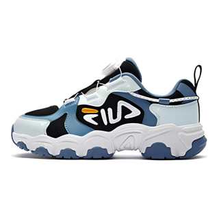 FILA KIDS Comfortable And Breathable Abrasion Resistant Low top Kids' Running Shoes Black Blue