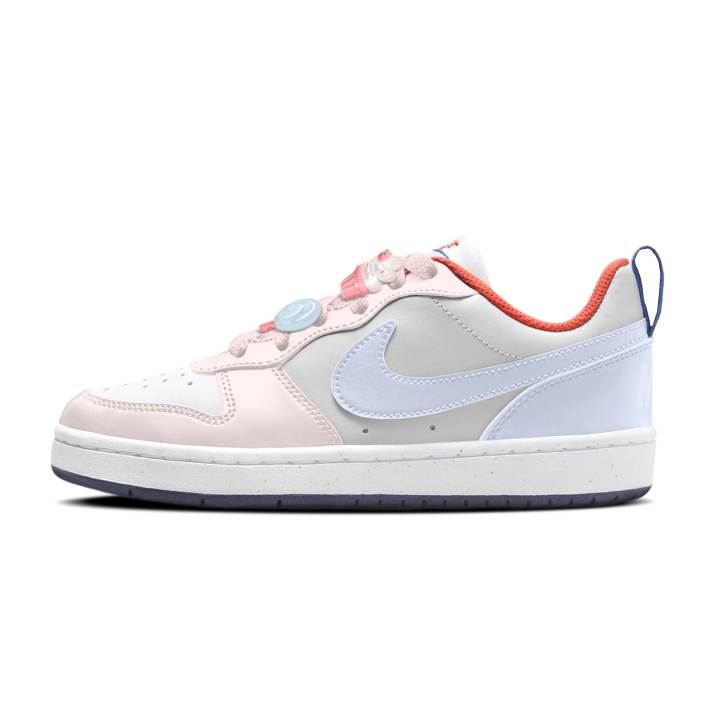 Nike Nike Court Borough Berry Tea Synthetic Leather Abrasion Resistant Breathable Abrasion Resistant Breathable Low top