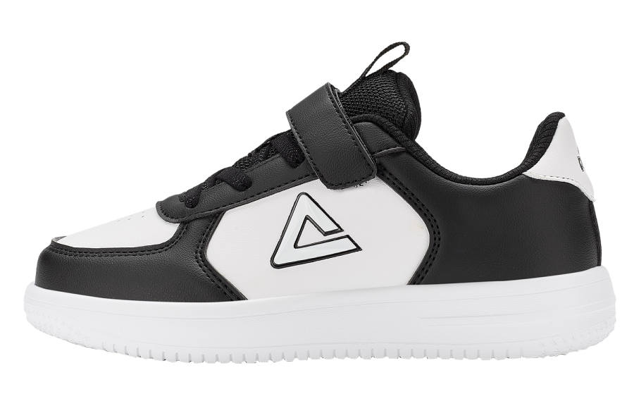 PEAK Synthetic Leather Rebound Lightweight Cushioning Low top Kids' Skateboarding Shoes Black Baymax Kids'