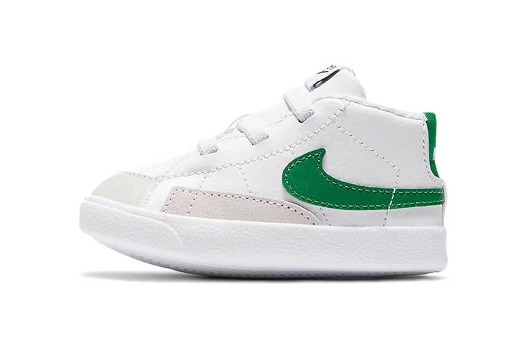 Nike Nike Blazer Slip Resistant Cushioning Abrasion Resistant Lightweight Mid top Toddler Shoes White Green