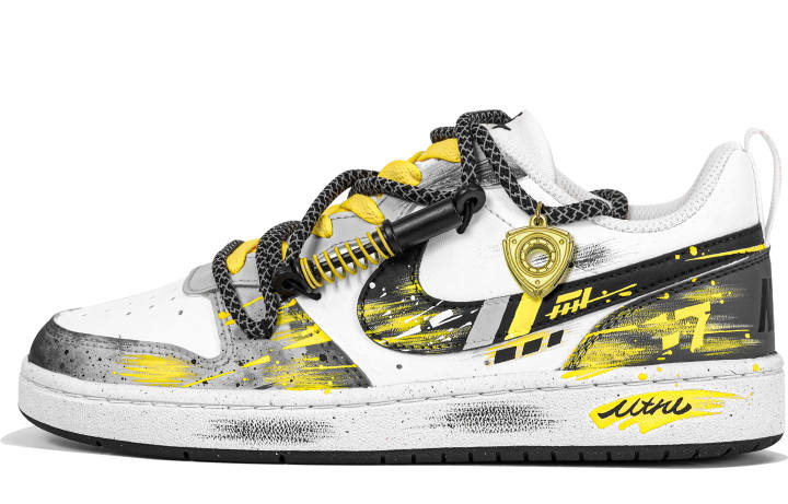 Nike Nike Court Borough Box Operation, Cyber Synthetic Leather Slip Resistant Slip Resistant Low top