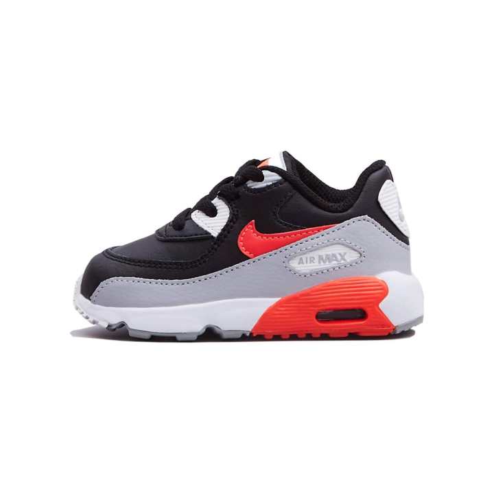 Nike Nike Air Max 90 Low top Toddler Shoes Black Gray Red Infant And Toddler