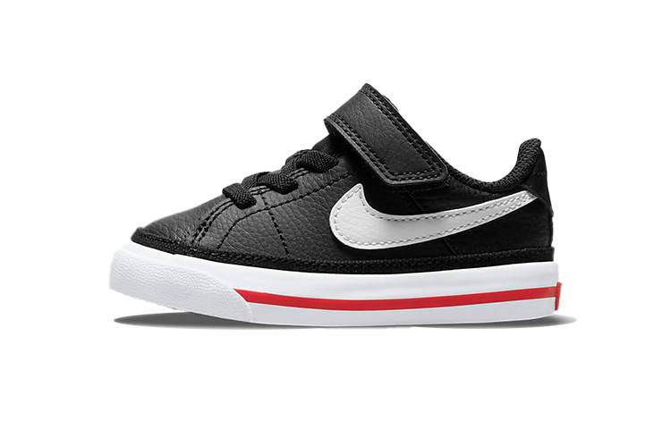 Nike Nike Court Legacy Slip Resistant, Abrasion Resistant, Lightweight Low top Toddler Shoes Black White Infant And Toddler