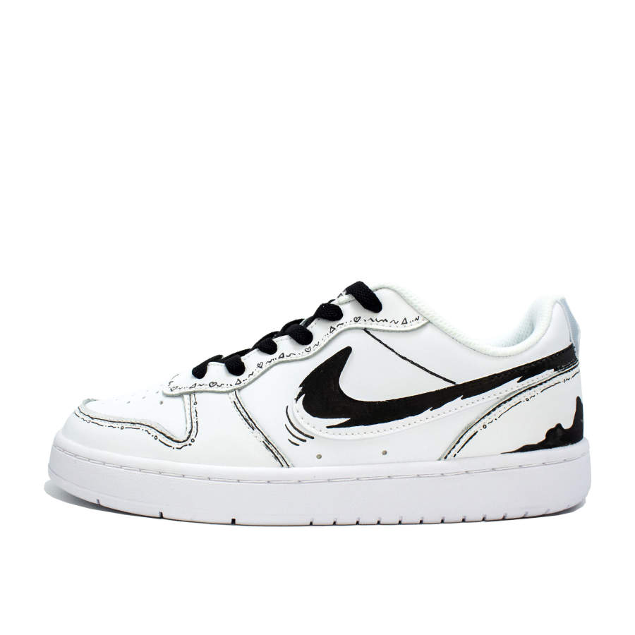 Nike Nike Court Borough Simple Stroke Journal Leather Slip Resistant Cushioning Abrasion Resistant Low top