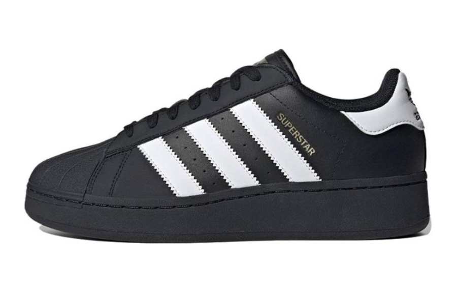 Adidas Originals SUPERSTAR XLG Leather Comfortable Abrasion Resistant Breathable Low top Kids' Skateboarding Shoes