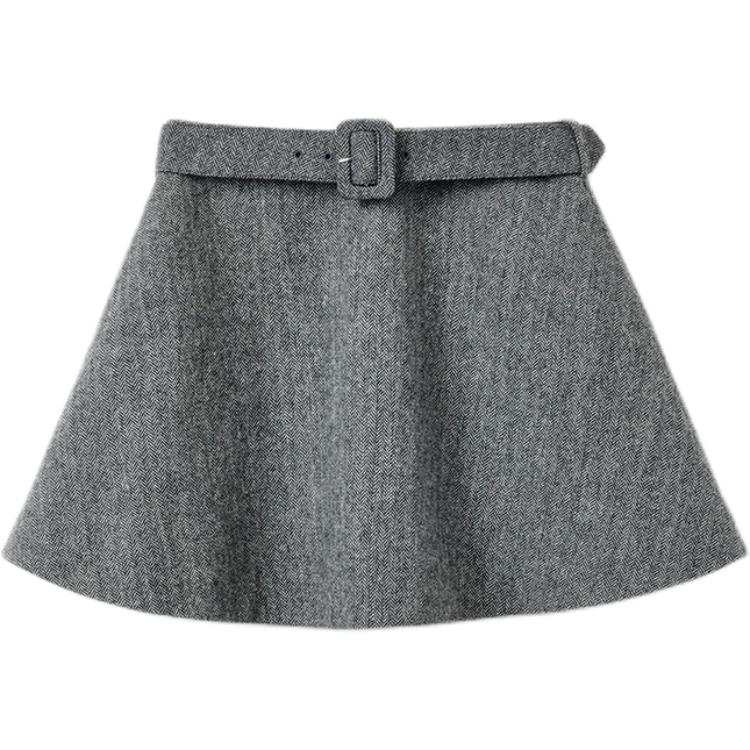 Self-portrait belted A-line mini skirt