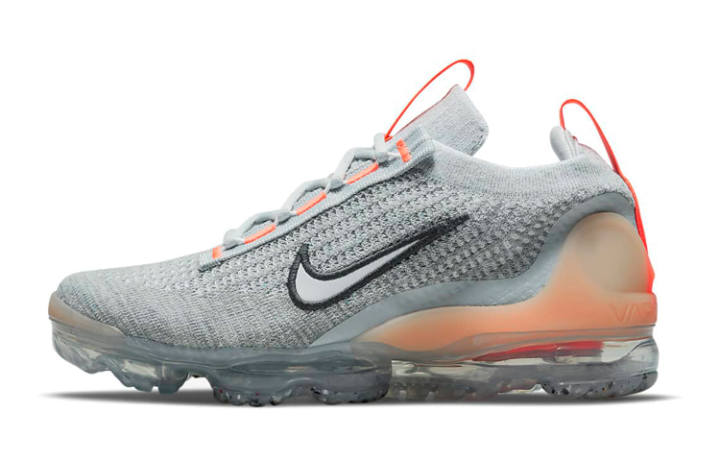 Nike Nike Air VaporMax 2021 Flyknit 'Grey Fog Bright Mango' GS