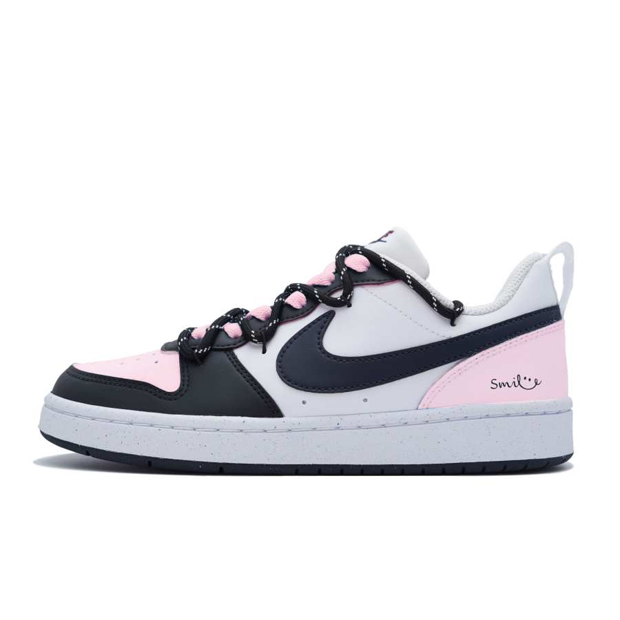 Nike Nike Court Borough Light Pink Smile Abrasion Resistant Low top Skateboard Shoes Pink Kids'