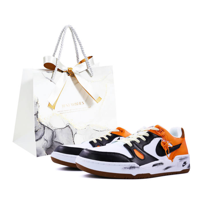 Nike Nike Full Force Special Shopping Bag, Wild Patchwork Synthetic Leather Abrasion Resistant Low top Skateboard Shoes