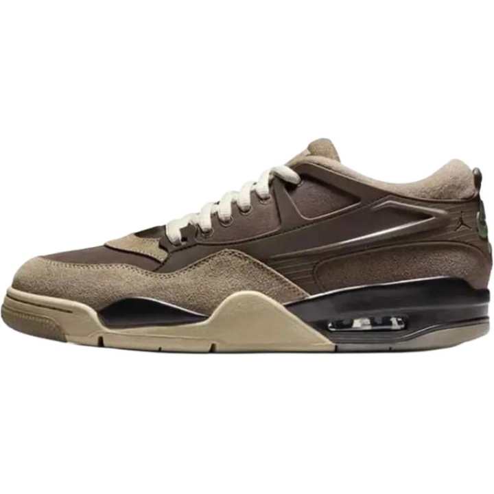 Jordan Jordan Air Jordan 4 Low top Basketball Shoes Brown Unisex
