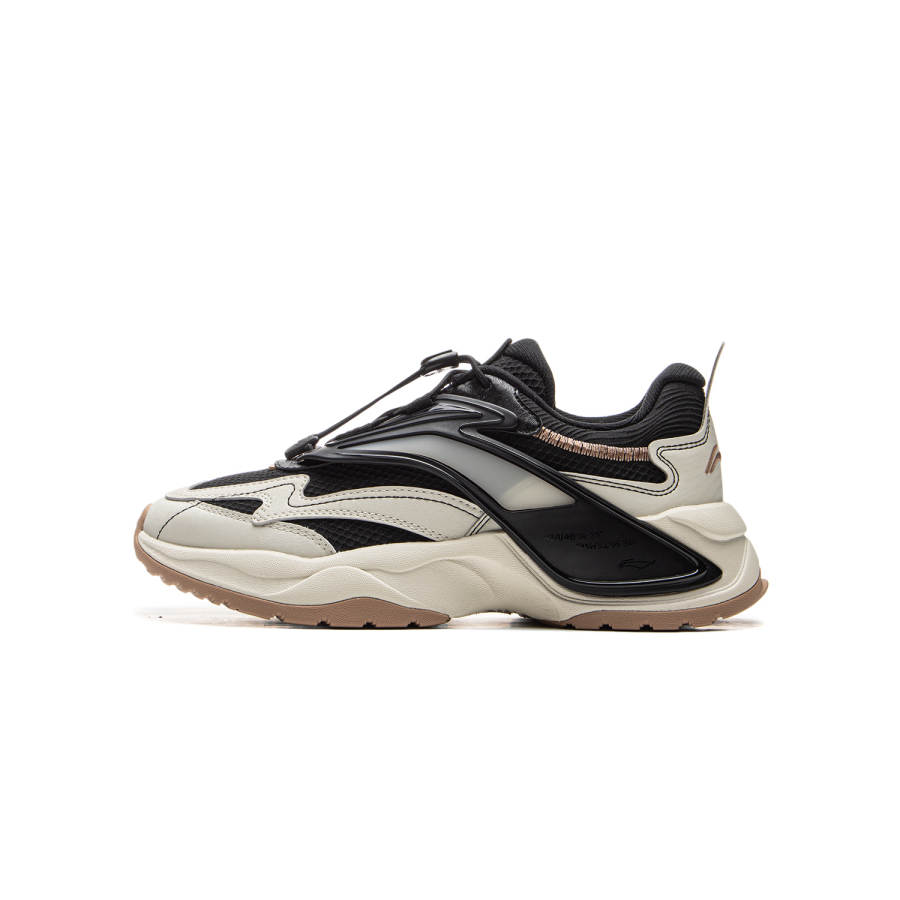 Li-Ning YOUNG Li Ning YOUNG Sports Life Collection Low top Casual Shoes Black Light Gray Teenagers