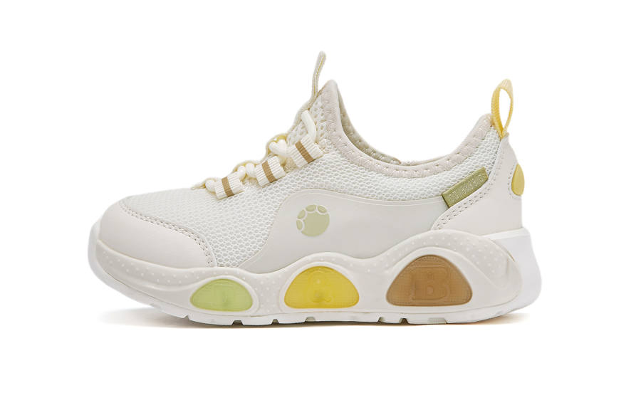 DAVE&BELLA Abrasion Resistant Breathable Slip Resistant Kids' Running Shoes Beige Children Aged 3 7 Years Old