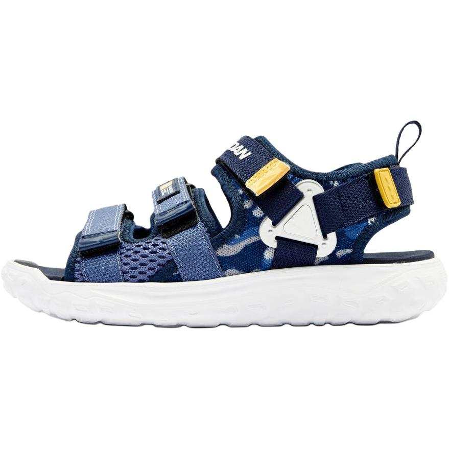 QIAODAN Synthetic Leather, Textile Low top Sandal Blue Teenagers