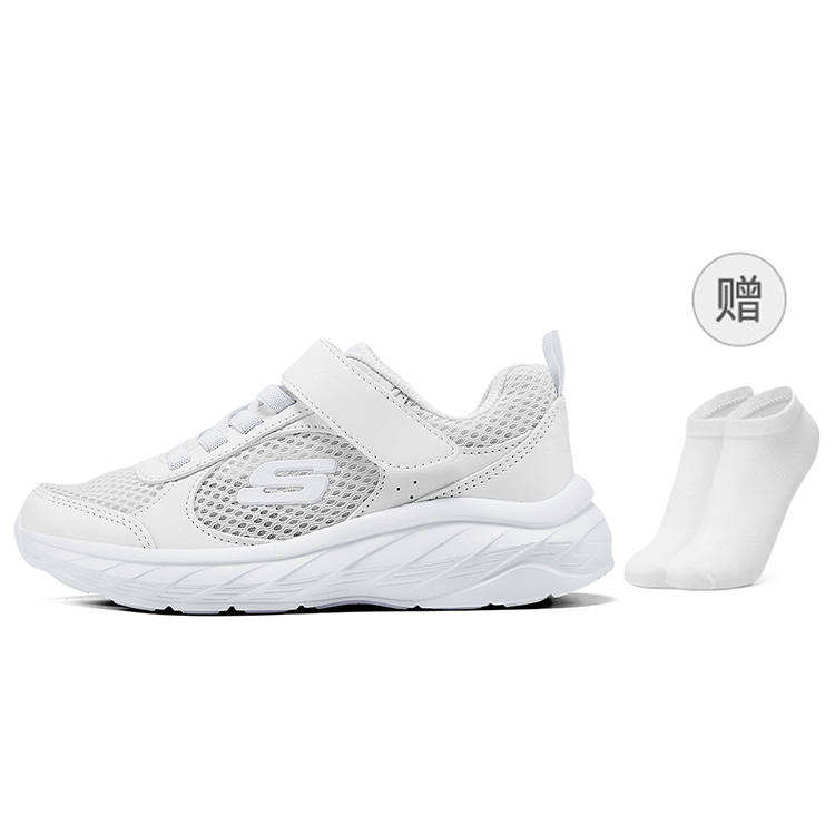 Skechers Kids Abrasion Resistant Breathable Low top Kids' Running Shoes White Kids'