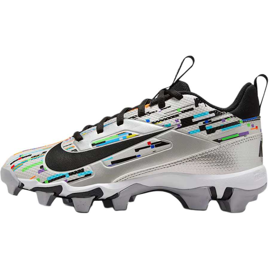 Nike Nike Alpha Menace 4 Synthetic Leather Slip Resistant Abrasion Resistant Low top Kids' Soccer Shoes Silver Gray Kids'