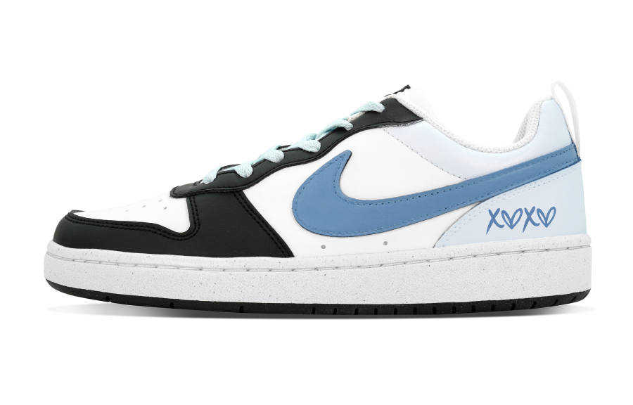 Nike Nike Court Borough DEER Nebula Dream Leather Slip Resistant Abrasion Resistant Low top Kids' Skateboarding Shoes