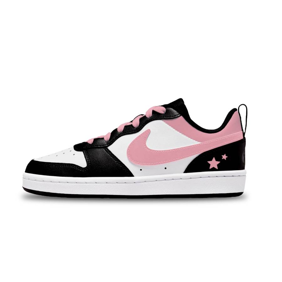 Nike Nike Court Borough Pink Star Cute Slip Resistant Abrasion Resistant Slip Resistant Abrasion Resistant Low top
