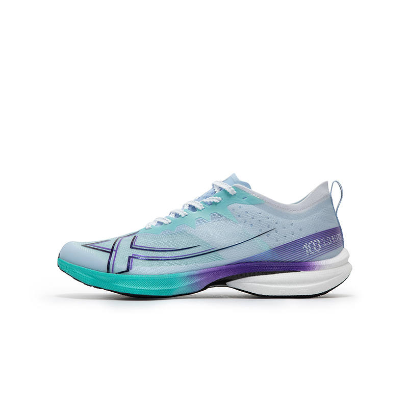 XTEP 100 2.0 ELITE Cushioning Rebound Support Abrasion Resistant Low top Running Shoes Blue Aurora Green Teenagers