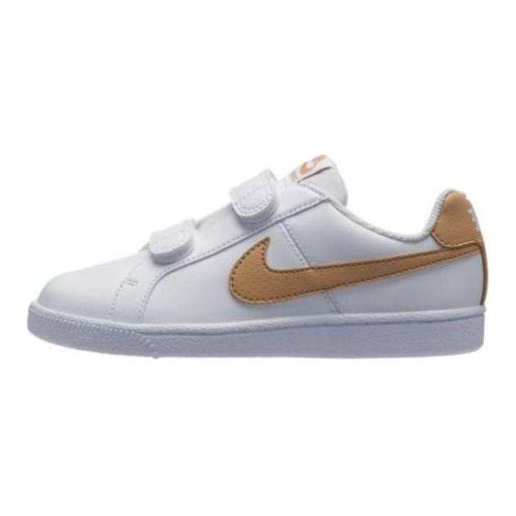Nike Nike Court Royale Cushioning, Wear Resistant Low top Kids' Skateboarding Shoes White Gold Kids'