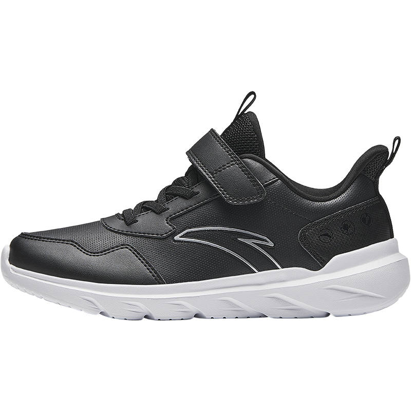 Antakids Fresh Look Synthetic Leather Low top Running Shoes Black/Anta White Teenagers