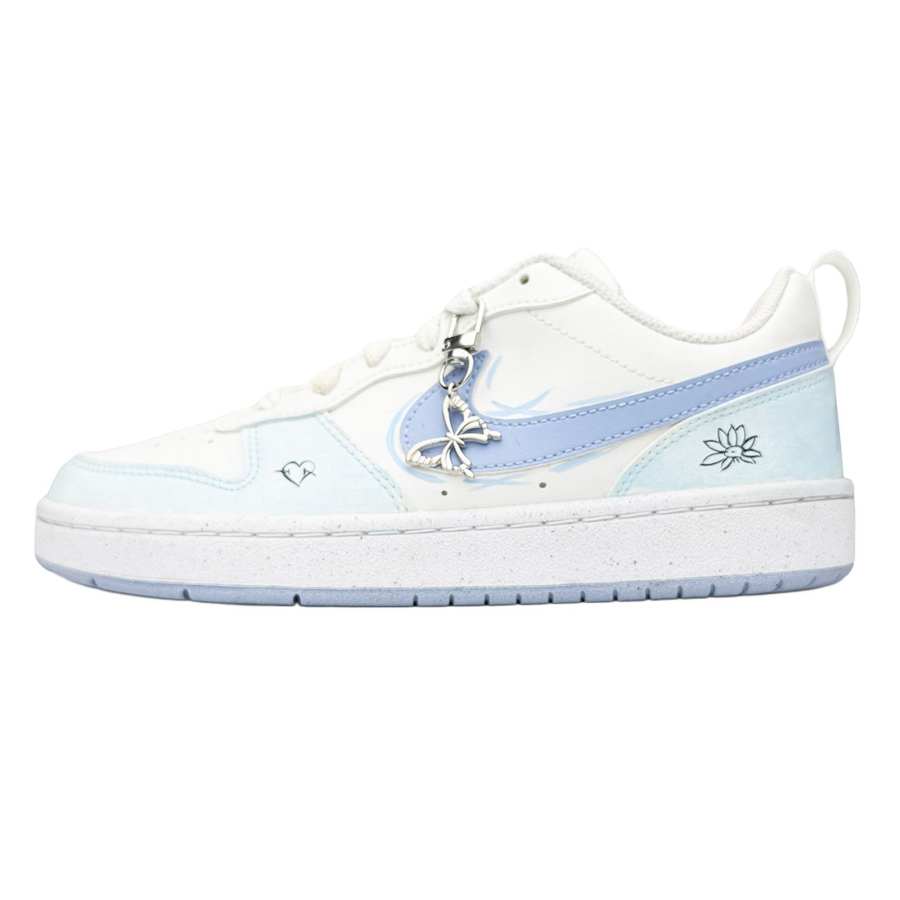 Nike Nike Court Borough Heartbeat Small Daisy Synthetic Leather Slip Resistant Abrasion Resistant