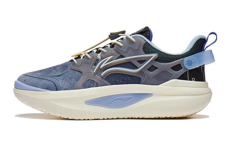 Li-Ning YOUNG Li Ning YOUNG Sports Life Collection The Big Dipper Comfortable Low top Casual Shoes Shadow Gray Unisex