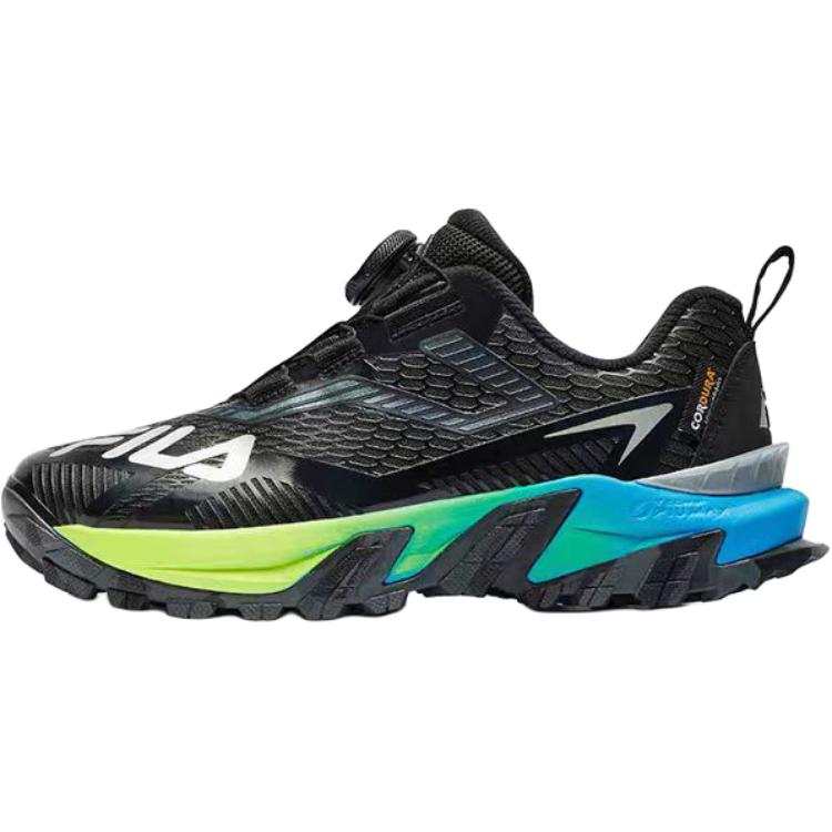 FILA KIDS BOA Slip Resistant Abrasion Resistant Low top Kids' Outdoor Shoes Black