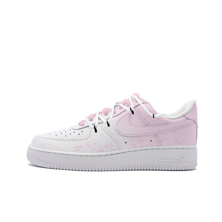 Nike Nike Air Force 1 Pink Undertone Monologue Slip Resistant Abrasion Resistant Low top Skateboard Shoes Pink Kids'