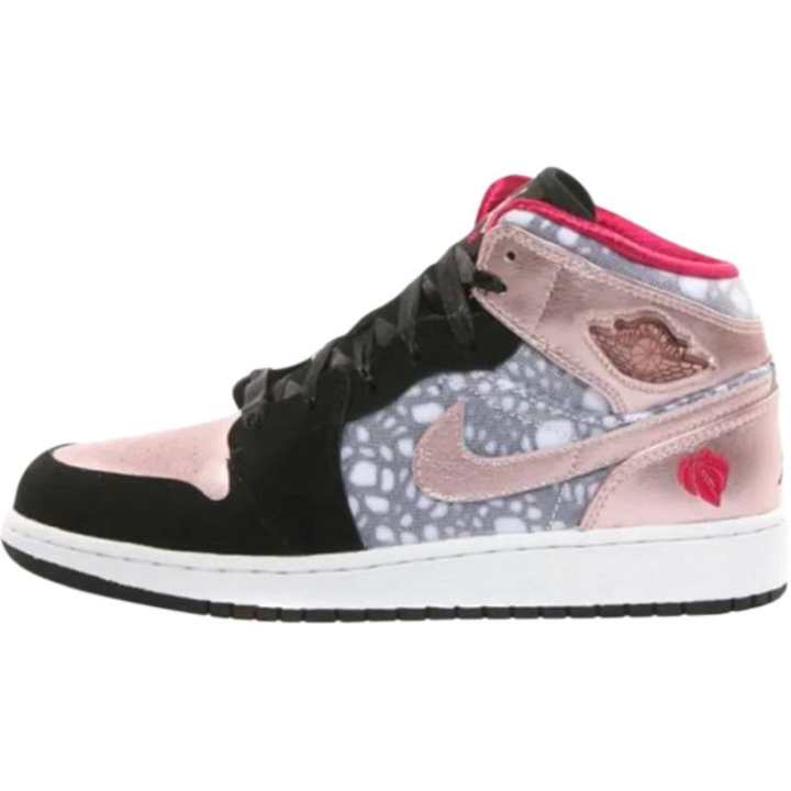 Jordan Jordan Air Jordan 1 Leather High top Basketball Shoes Pink White Black Kids'
