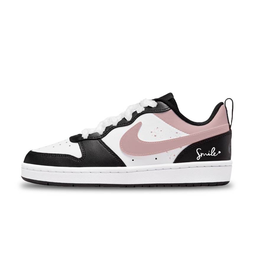 Nike Nike Court Borough Make Them Laugh Leather Abrasion Resistant Low top Kids' Skateboarding Shoes Unisex