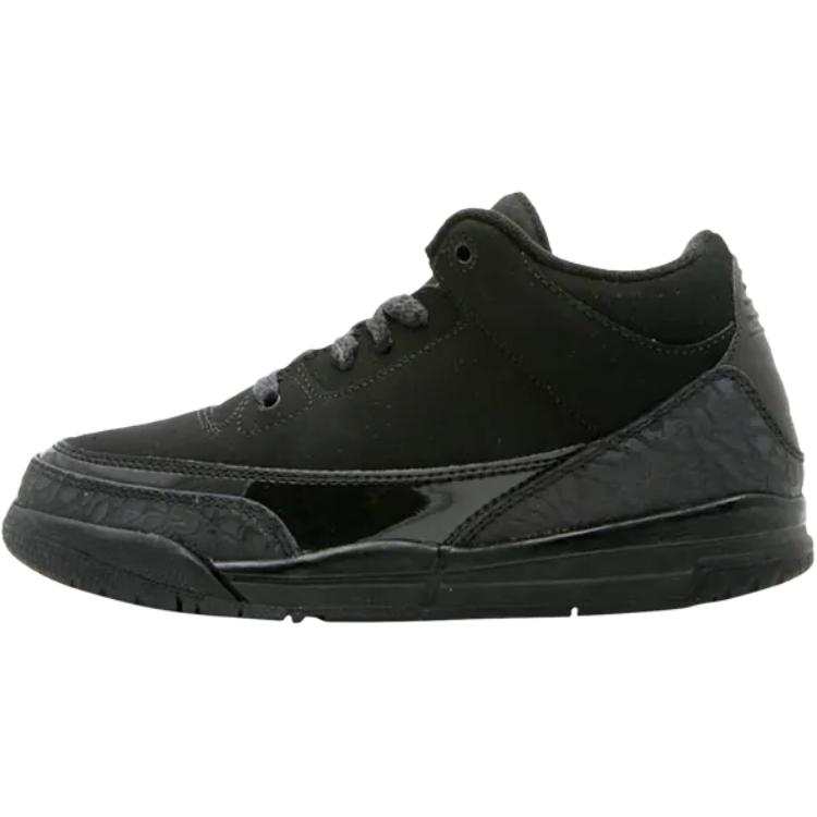 Jordan Jordan Air Jordan 3 Mid top Children's Basketball Shoes Black Children Aged 3 7 Years Old