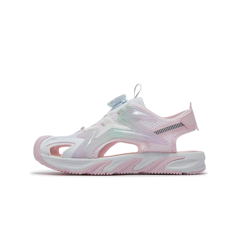 XTEP Slip Resistant Abrasion Resistant Low top Sandal Ice Cream Pink Ice Porcelain Green Kids'