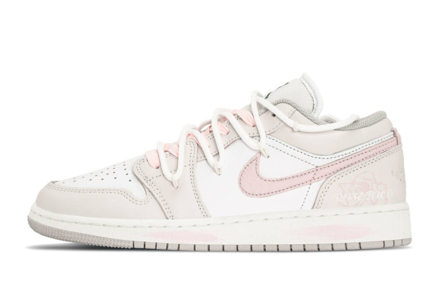 Jordan Jordan Air Jordan 1 Low top Children's Basketball Shoes Beige Pink Teenagers