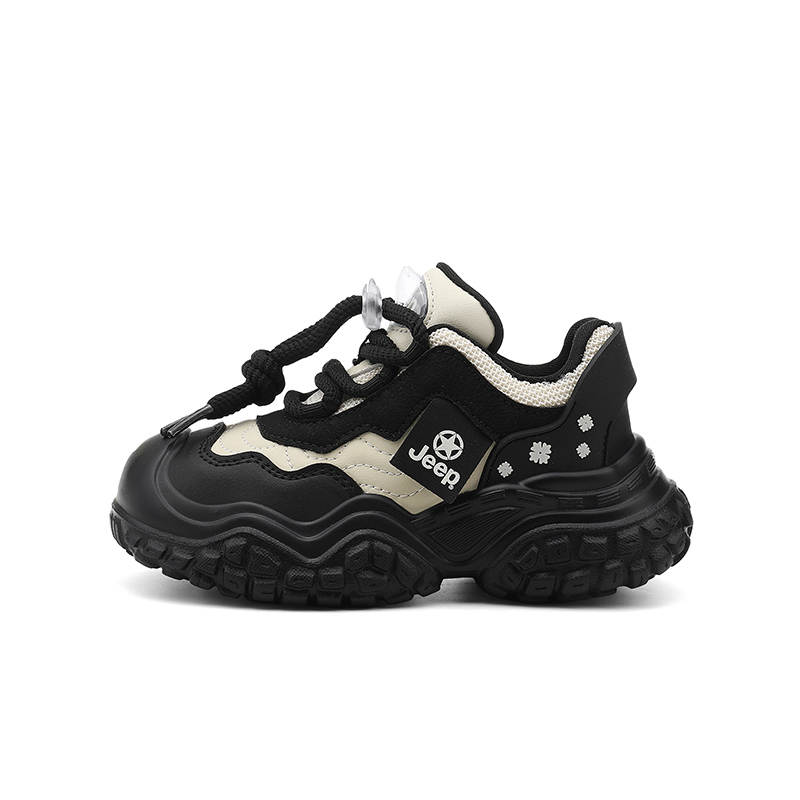 Jeep Synthetic Leather, Textile Anti Kick Abrasion Resistant Thermal Low top Kids' Running Shoes Kids'
