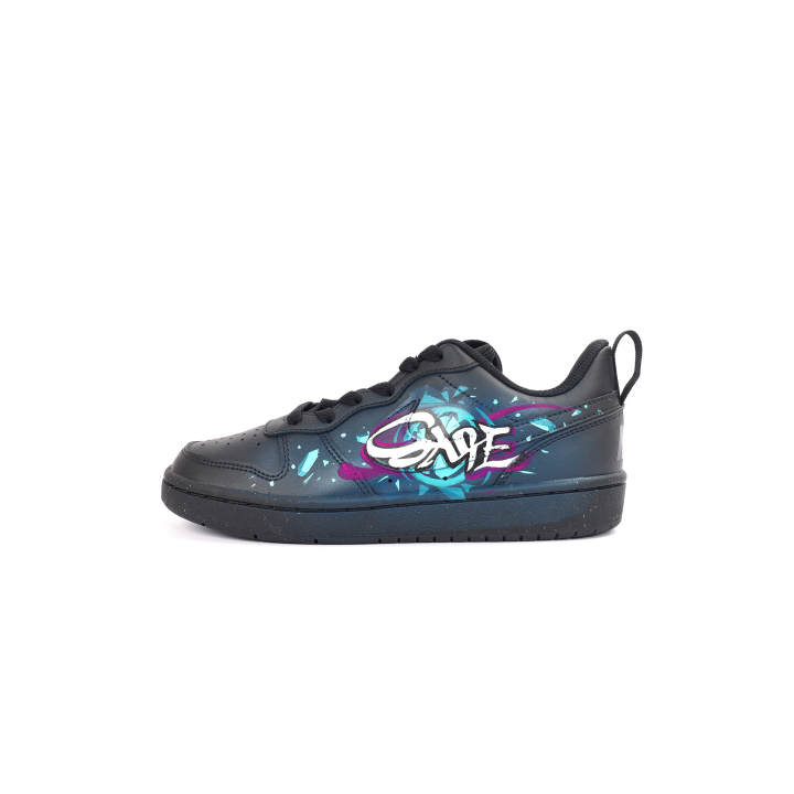 Nike Nike Court Borough Crushed Ice Leather Low top Kids' Skateboarding Shoes Black