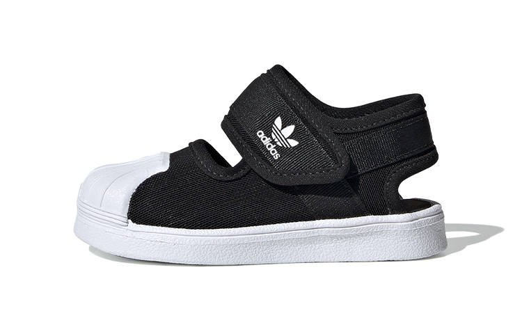 Adidas Originals 360 Sandals Cushioning Low top Toddler Shoes Black White Infant And Toddler
