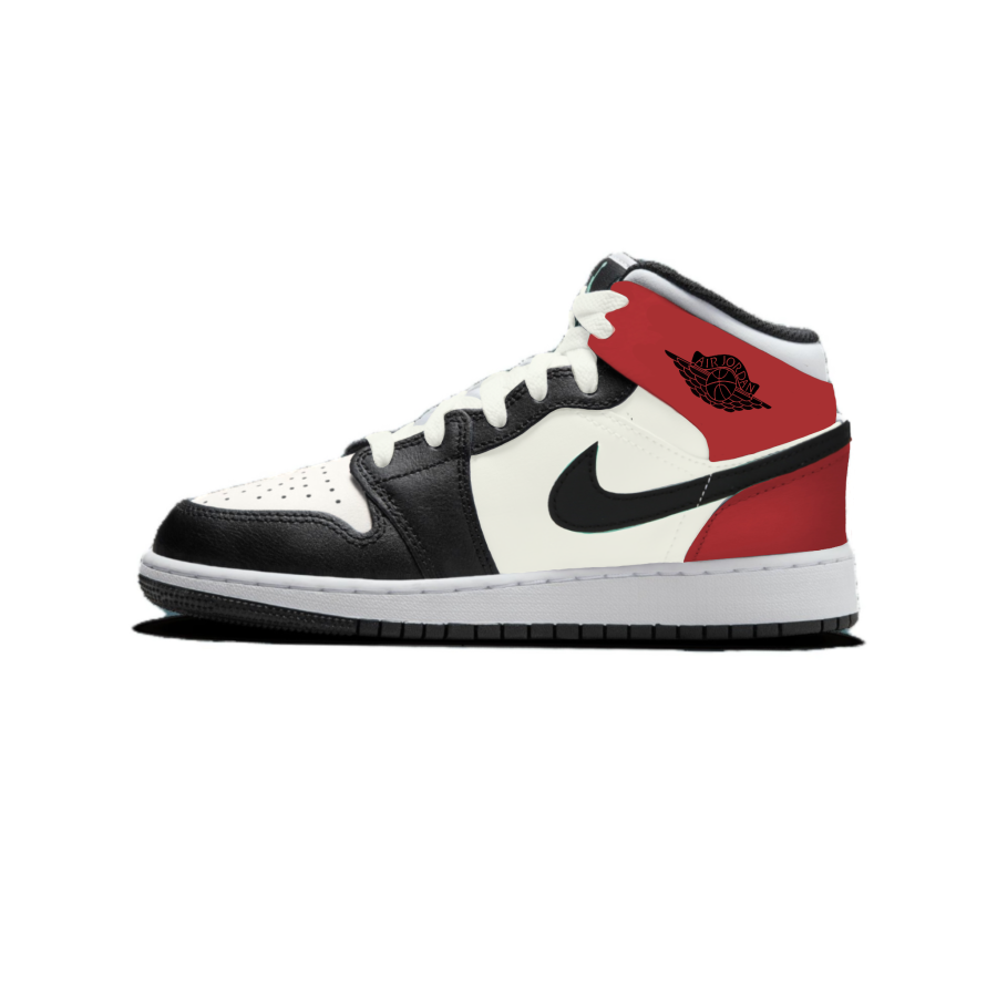Jordan Jordan Air Jordan 1 Abrasion Resistant High top Children's Basketball Shoes Red Teenagers