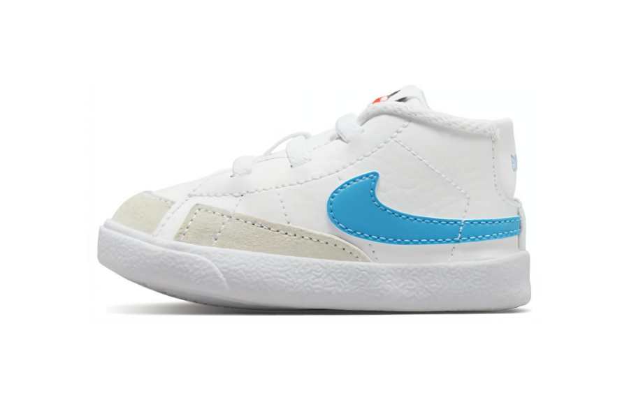 Nike Nike Blazer Slip Resistant Abrasion Resistant Mid top Toddler Shoes White Blue Infant And Toddler