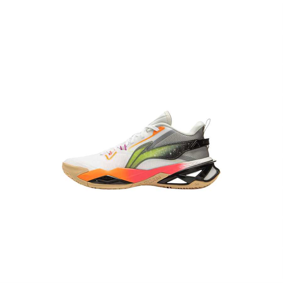 Li-Ning YOUNG Li Ning YOUNG Fabric Low top Children's Basketball Shoes Standard White/Ultimate Gray Kids'