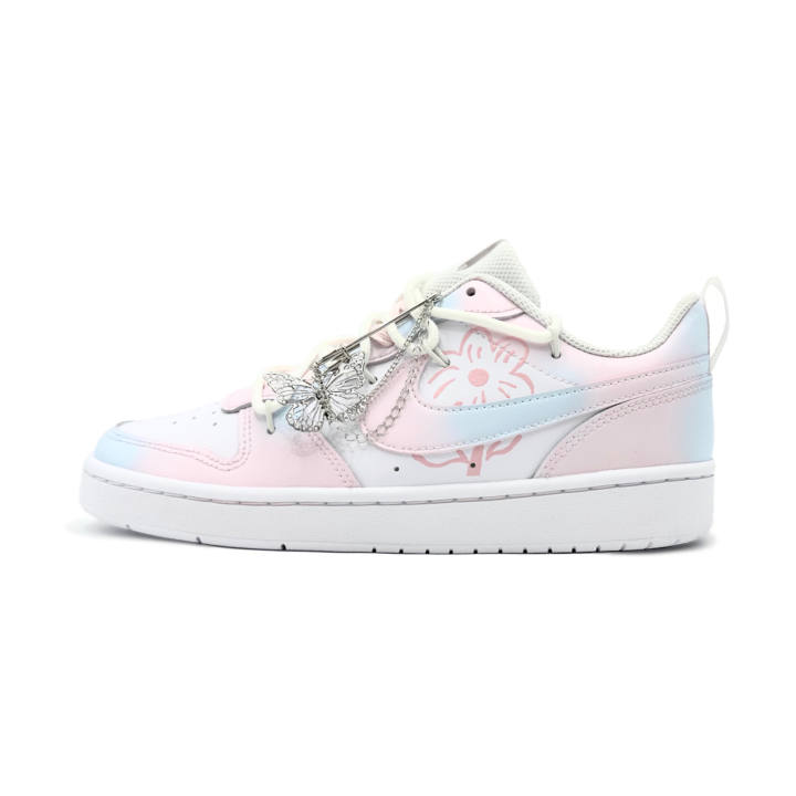 Nike Nike Court Borough Flower Butterfly Dream Leather Slip Resistant, Abrasion Resistant, Breathable