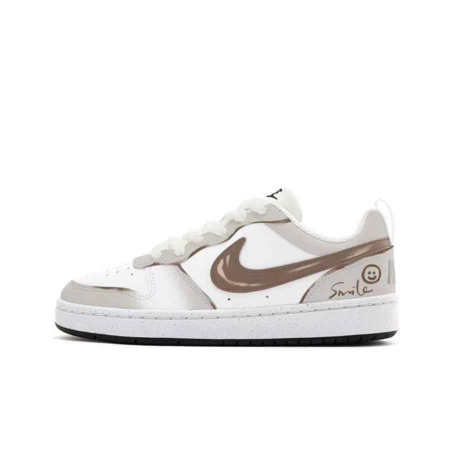 Nike Nike Court Borough Brown Warm Smile Synthetic Leather Abrasion Resistant Abrasion Resistant Low top Skateboard Shoes