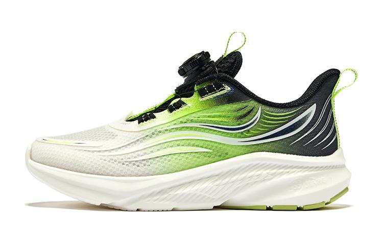 ERKE KIDS Cushioning, Wear Resistant Low top Kids' Running Shoes White Black Green Teenagers