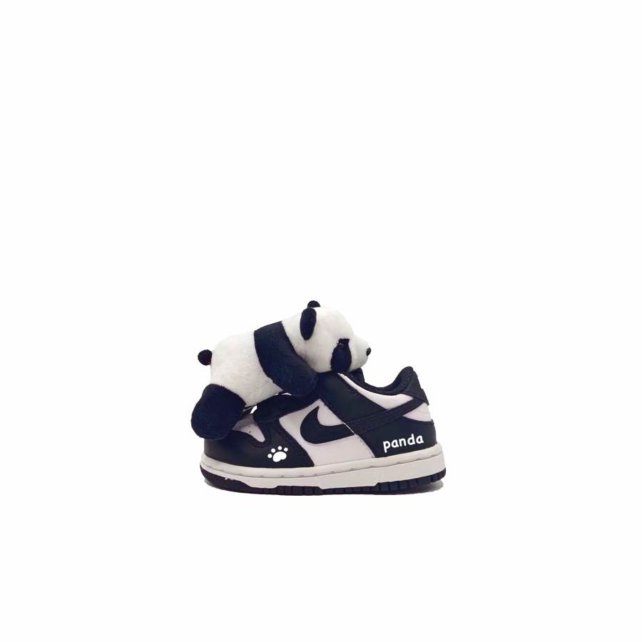 Nike Nike Dunk Slip Resistant Abrasion Resistant Balance Low top Toddler Shoes Black White Infant And Toddler