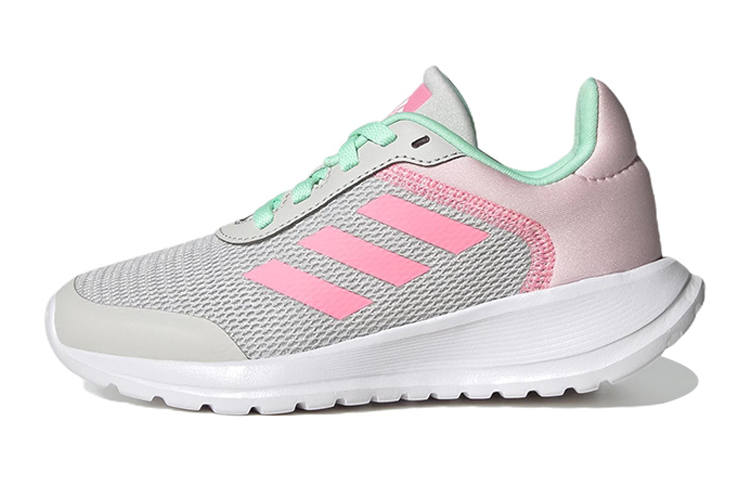 Adidas Adidas TENSAUR Comfortable Cushioning Abrasion Resistant Slip Resistant Low top Kids' Running Shoes Gray Pink Green