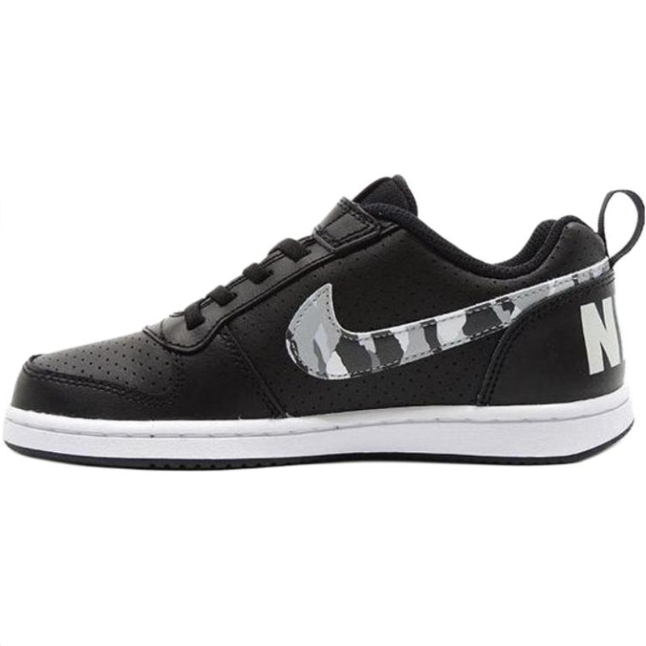 Nike Nike Court Borough Low top Skateboard Shoes Black White Children Aged 3 7 Years Old