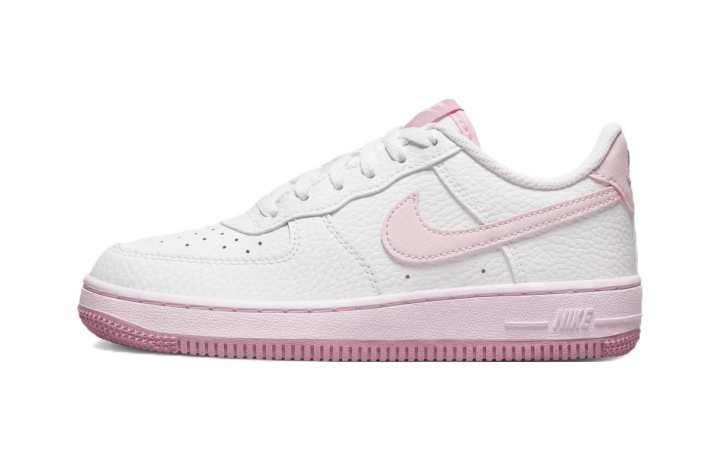 Nike Nike Air Force 1 Low top Skateboard Shoes White Pink Children Aged 3 7 Years Old