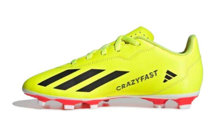 Adidas Adidas X Crazyfast.4 CLUB FXG Abrasion Resistant Low top Kids' Soccer Shoes Yellow Black Kids'